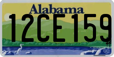 AL license plate 12CE159