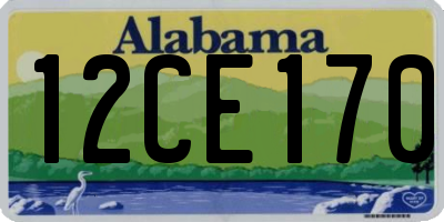 AL license plate 12CE170