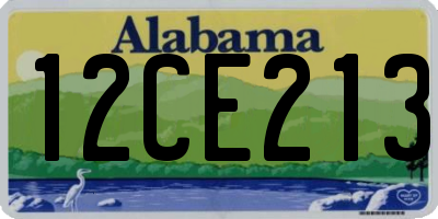 AL license plate 12CE213