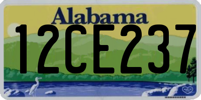 AL license plate 12CE237