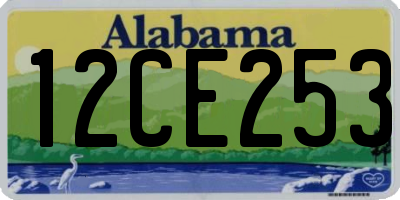 AL license plate 12CE253
