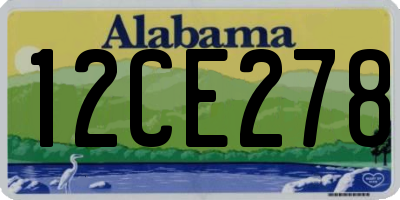 AL license plate 12CE278