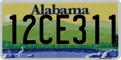 AL license plate 12CE311