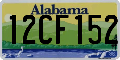 AL license plate 12CF152