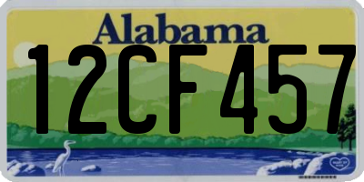 AL license plate 12CF457