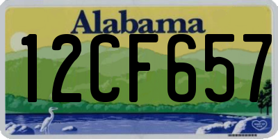 AL license plate 12CF657