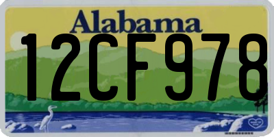 AL license plate 12CF978