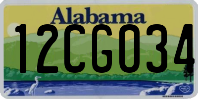AL license plate 12CG034