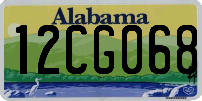 AL license plate 12CG068
