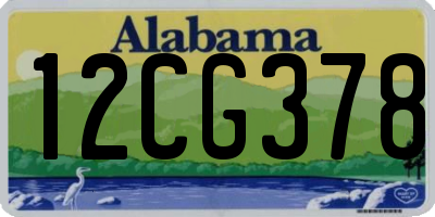 AL license plate 12CG378