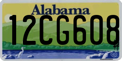 AL license plate 12CG608