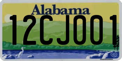 AL license plate 12CJ001
