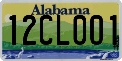 AL license plate 12CL001