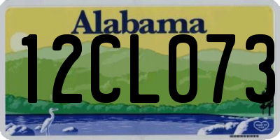 AL license plate 12CL073
