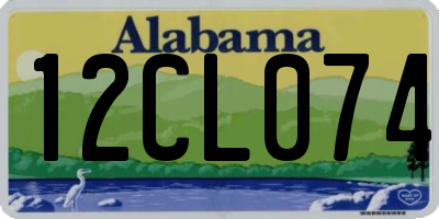 AL license plate 12CL074