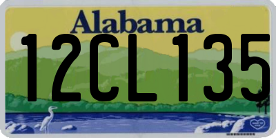 AL license plate 12CL135