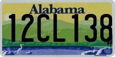 AL license plate 12CL138