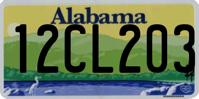 AL license plate 12CL203