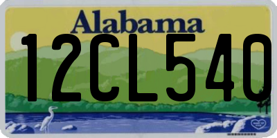 AL license plate 12CL540