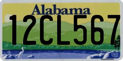 AL license plate 12CL567