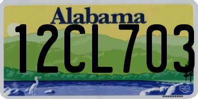 AL license plate 12CL703