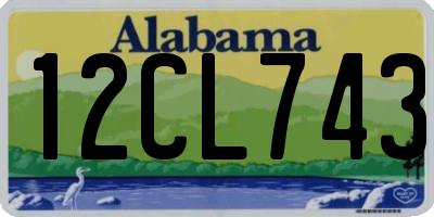 AL license plate 12CL743