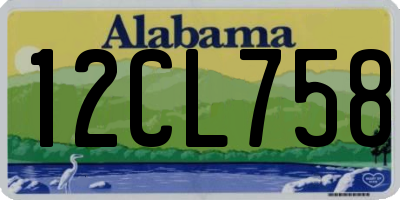 AL license plate 12CL758