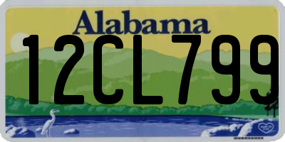 AL license plate 12CL799