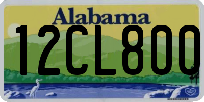 AL license plate 12CL800