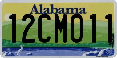 AL license plate 12CM011