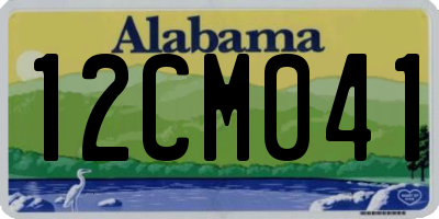 AL license plate 12CM041