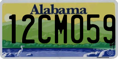 AL license plate 12CM059