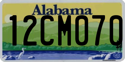 AL license plate 12CM070