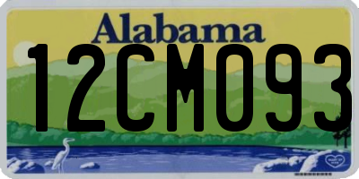 AL license plate 12CM093