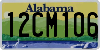 AL license plate 12CM106