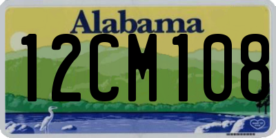 AL license plate 12CM108