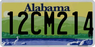 AL license plate 12CM214