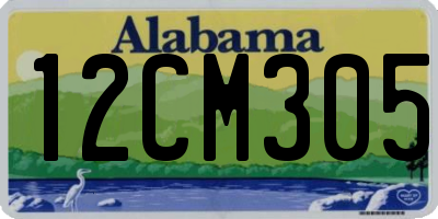AL license plate 12CM305