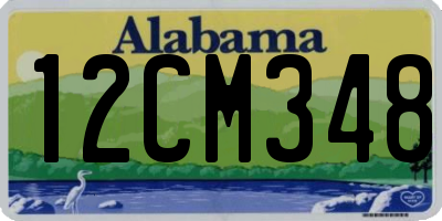 AL license plate 12CM348