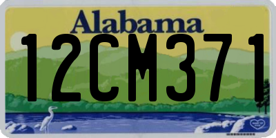 AL license plate 12CM371