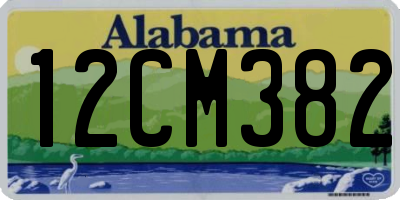 AL license plate 12CM382