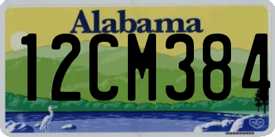 AL license plate 12CM384