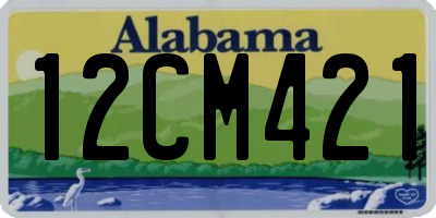 AL license plate 12CM421