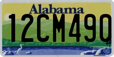 AL license plate 12CM490