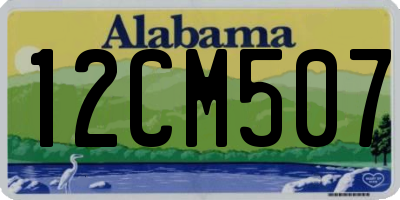 AL license plate 12CM507