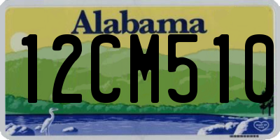 AL license plate 12CM510