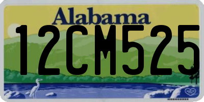 AL license plate 12CM525