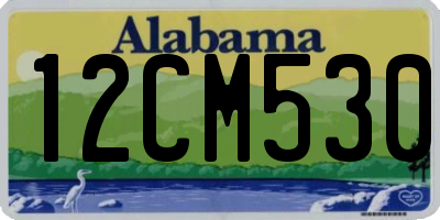 AL license plate 12CM530