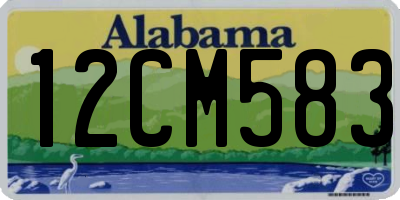 AL license plate 12CM583