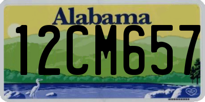 AL license plate 12CM657